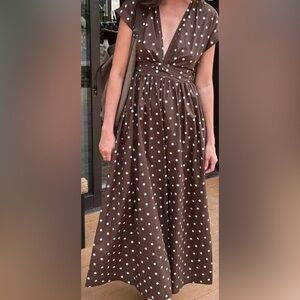 EUC Abercrombie & Fitch Brown Dress with White Dots